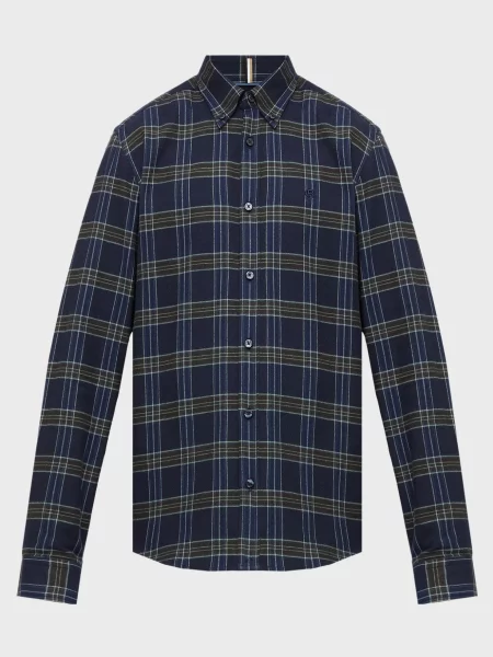 Картата сорочка Boss синя