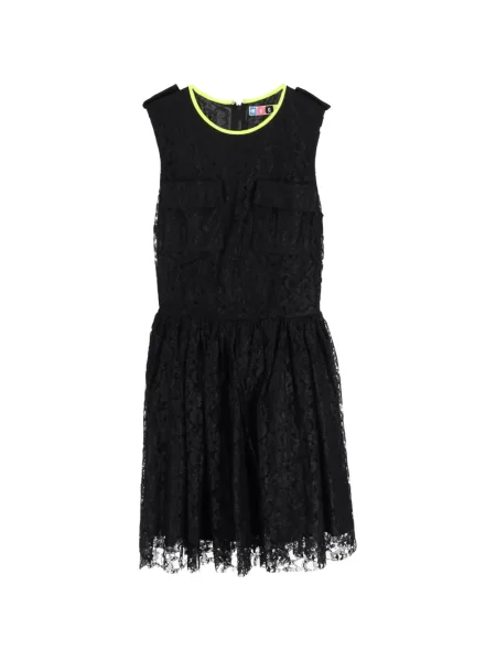 Rochie mini Msgm din dantelă de costum negru
