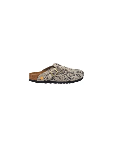 Klapki Birkenstock skórzane beżowe