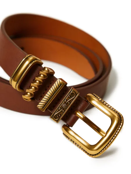 Curea Twinset din piele maro