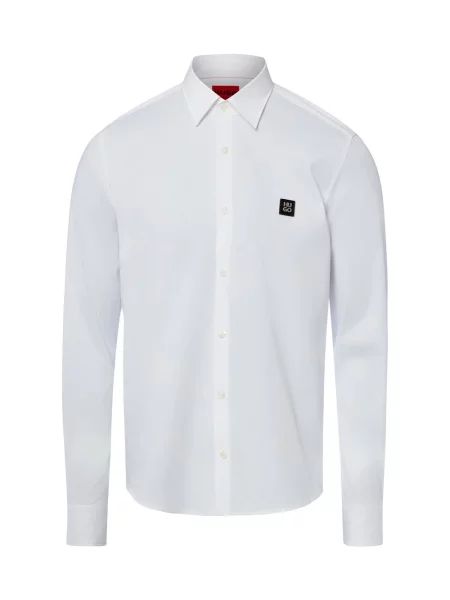 Koszula casualowa o kroju slim fit z mieszanki bawełny model ‘ERMO’ Hugo biała