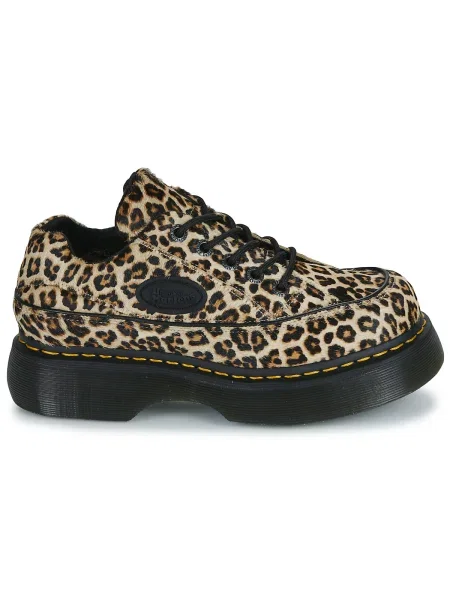 Mini pantofi Dr. Martens cu model leopard mini maro