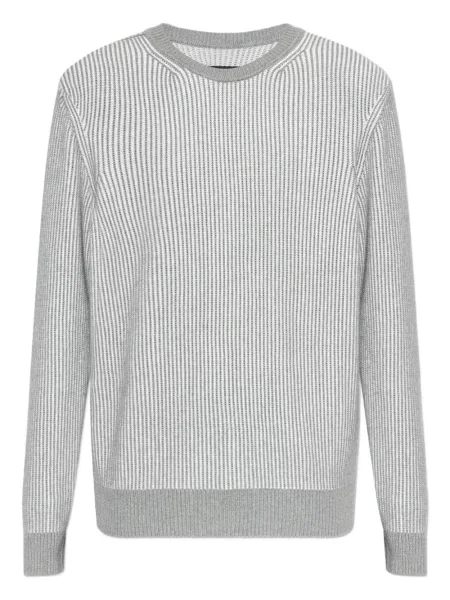 Pulover Rag & Bone cu dungi tricotate gri