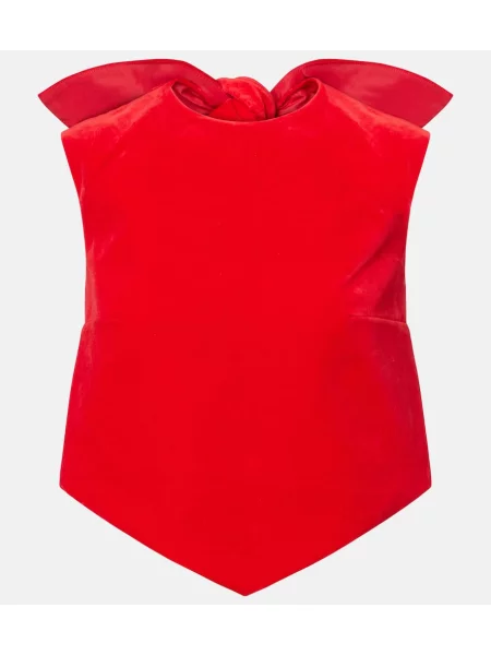 Cropp top Patou de catifea roșu