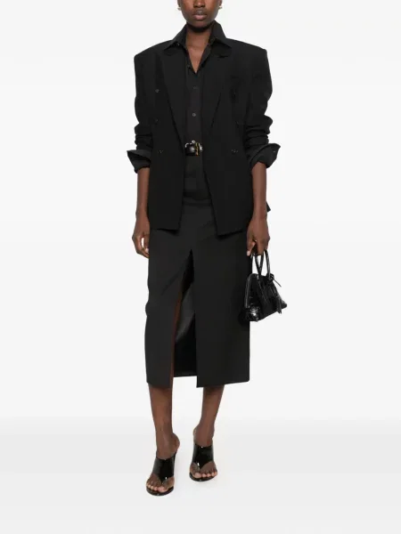 Fustă midi The Frankie Shop negru
