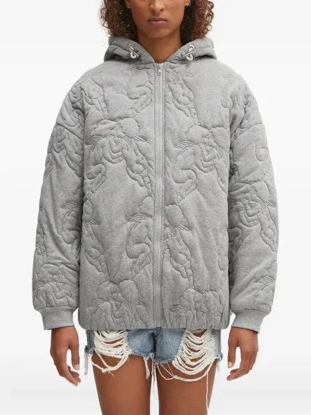 Pikowana bluza z kapturem Fiorucci szara