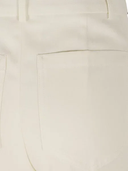 Pantaloni Victoria Beckham de lână alb