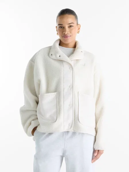 Демісезонна куртка New Balance High Pile Fleece фліс білий