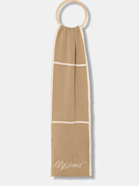 Moschino gyapjú sál bézs