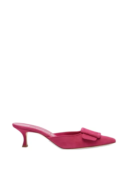 Mulės Manolo Blahnik su sagtimis rožinė