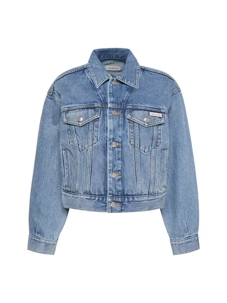 Calvin Klein Jeans Geacă de primăvară-toamnă denim albastru