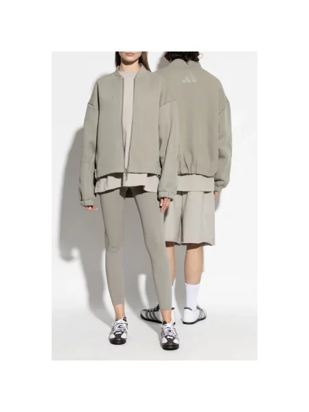 Dzianinowa bluza rozpinana Adidas Performance szara