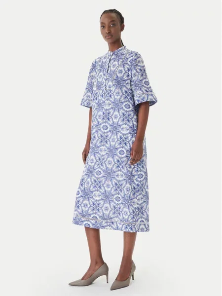 JOOP! Sukienka koszulowa Desa Niebieski biała