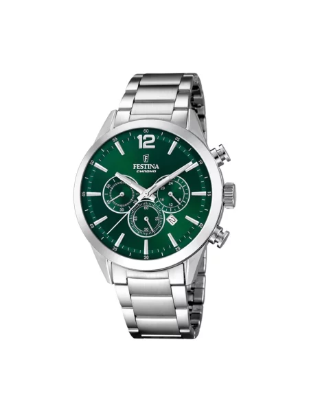 FESTINA Analogové hodinky Chronograph Timeless Chronograph' zelená