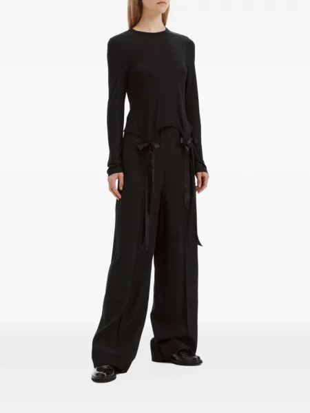 Lung tricou Simone Rocha cu funde negru