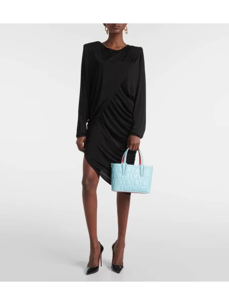 Geanta de piele Christian Louboutin din piele albastru