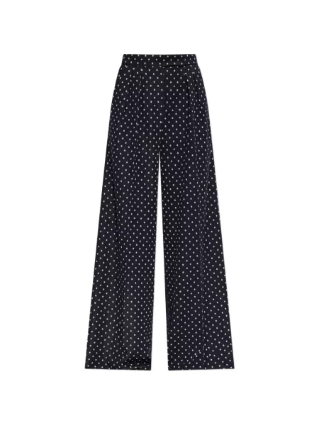 Pantaloni palazzo Max Mara cu buline albastru