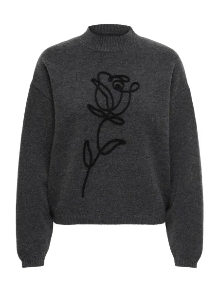 ONLY Pulover ONLROSE gri închis negru