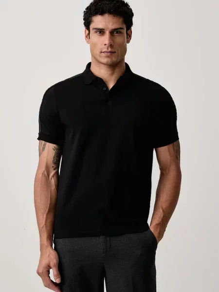 Tricou polo Karl Lagerfeld negru