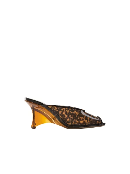 Klapki mules Jimmy Choo brązowe