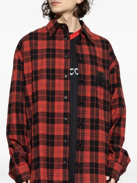 Kockás ing Vetements piros