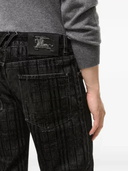 Pledinės tiesūs džinsai Burberry juoda
