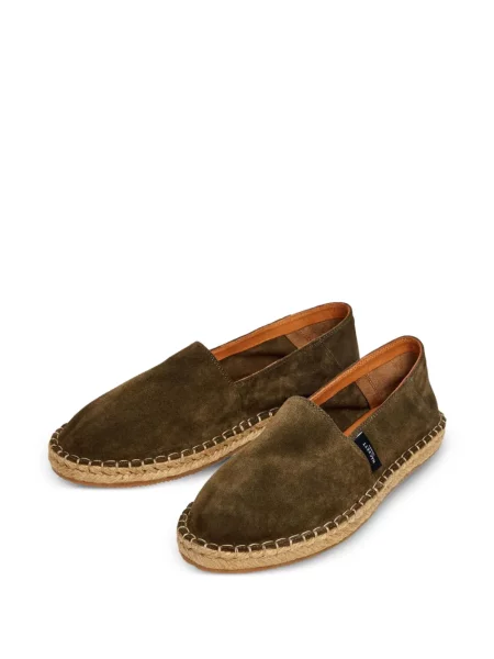 Espadrile Hackett London din piele de căprioară verde