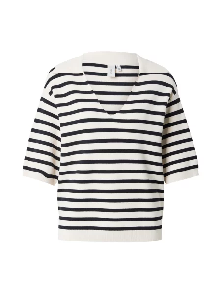 YAS Pulover YASFONNY crem negru