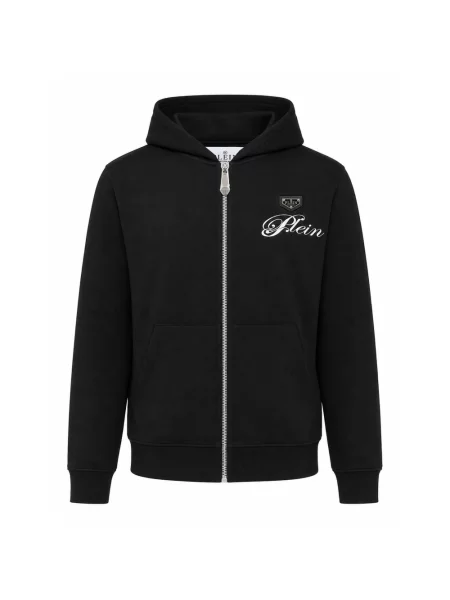 Bluza rozpinana Philipp Plein typu teddy czarna