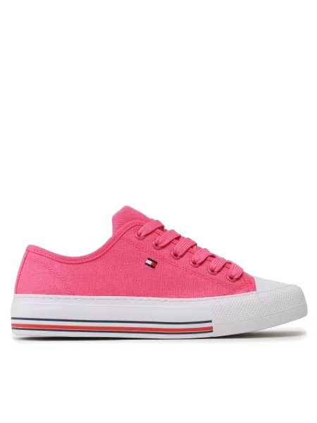 Plátěnky Tommy Hilfiger Low Cut Lace-Up S růžová