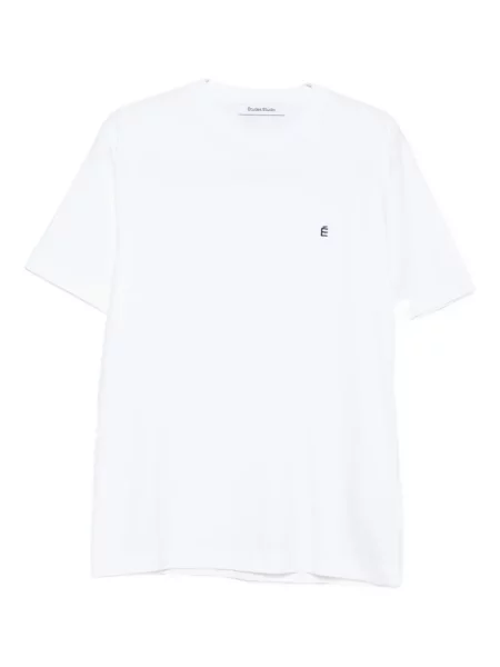 Tricou études Studio cu broderie alb