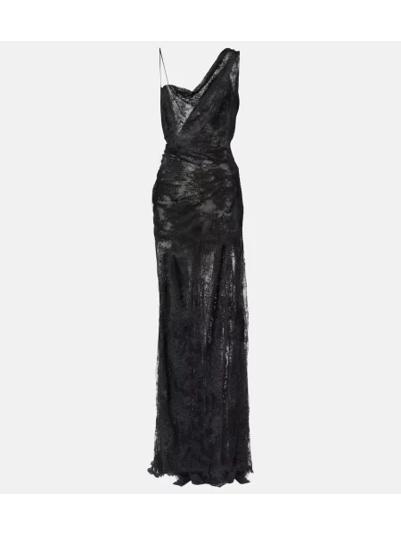 Rochie Vivienne Westwood transparente din dantelă negru