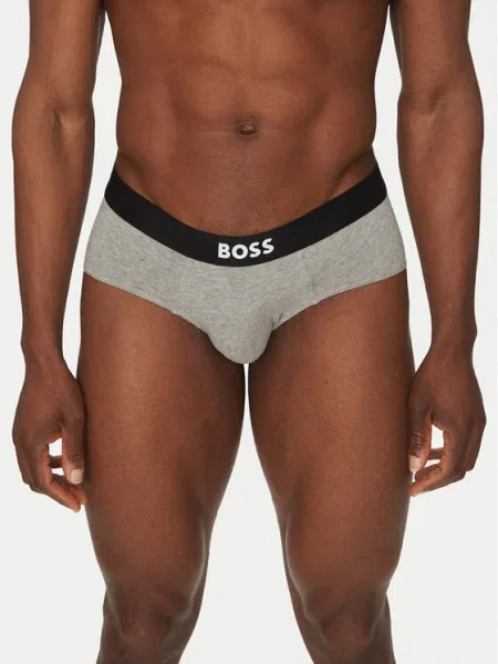 BOSS Slip amestecat / negru / alb gri