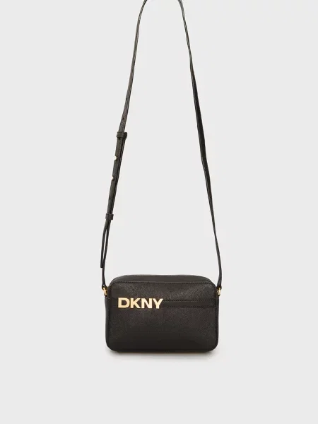 Кожаная сумка Dkny черная
