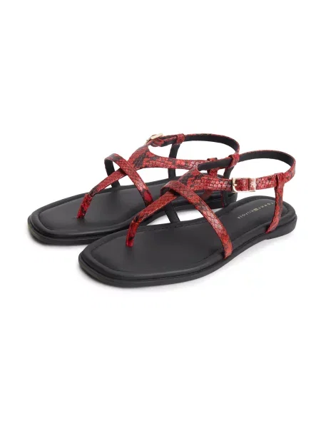 Sandale Tommy Hilfiger Th Buckle roșu