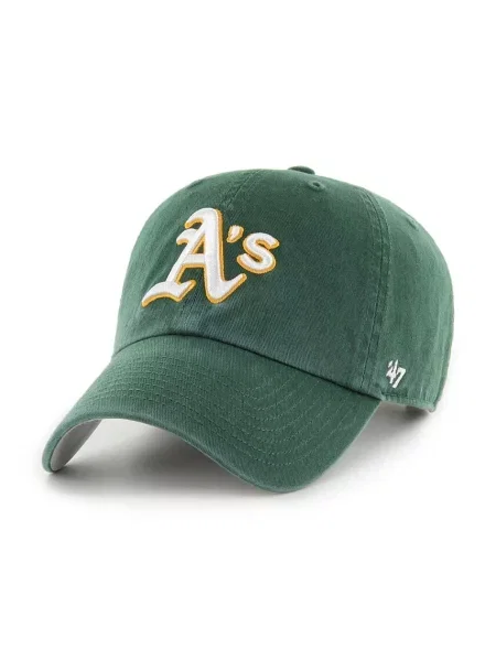 Шапка с козирка 47 brand MLB Oakland Athletics с апликация зелено