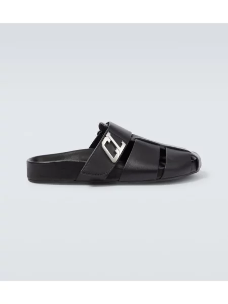 Papuci de casă Christian Louboutin din piele negru