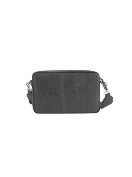 Torba crossbody Etro z wzorem paisley czarna