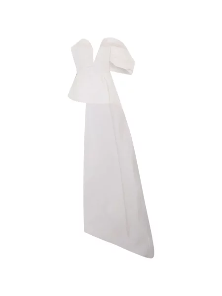 Top Ellery cu volane alb