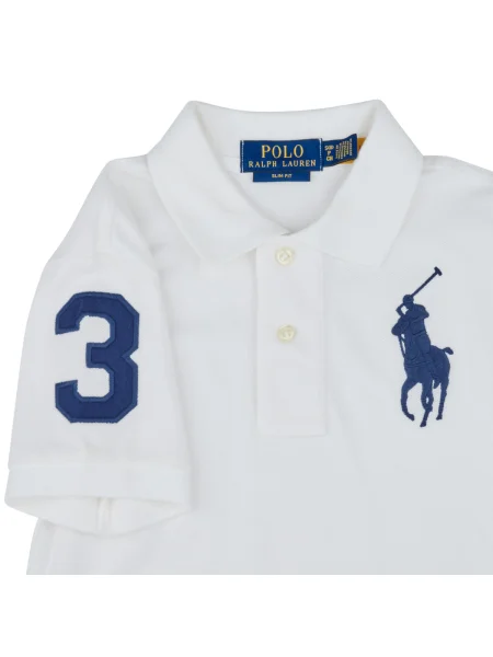 Tricou polo copii Polo Ralph Lauren alb