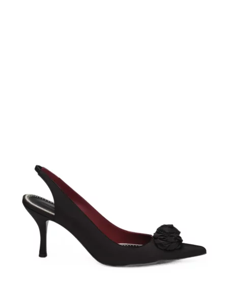 Pantofi cu toc Magda Butrym din satin slingback negru