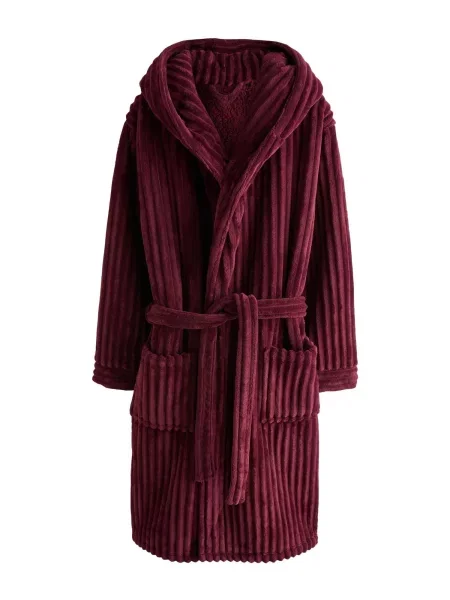 Next Halat de baie scurt burgundy roșu