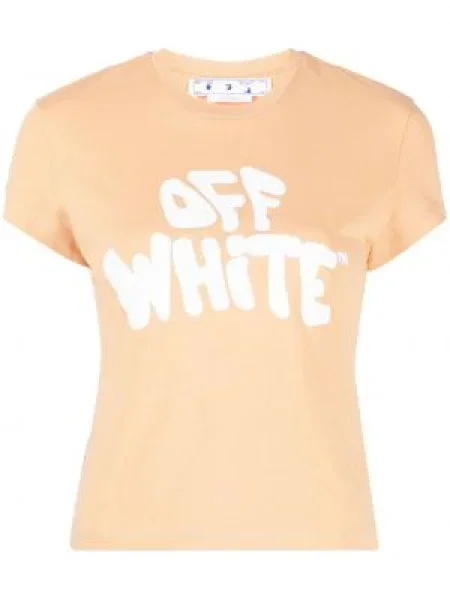 Къс тениска Off-white с принт