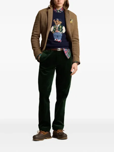 Vlněný zateplený svetr Polo Ralph Lauren modrý