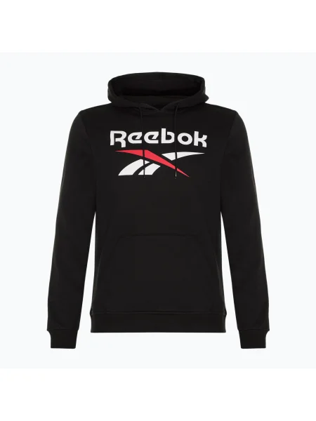 Hanorac pentru bărbați Reebok Identity Big Logo Fleece Hoodie black/white/vector red alb