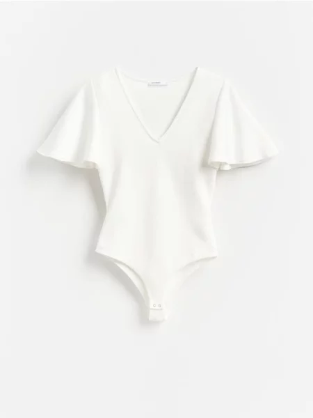 Reserved Body cu mâneci decorative crem