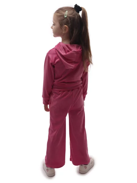 Велюровий Дитячий Спортивний костюм LUMO малиновий