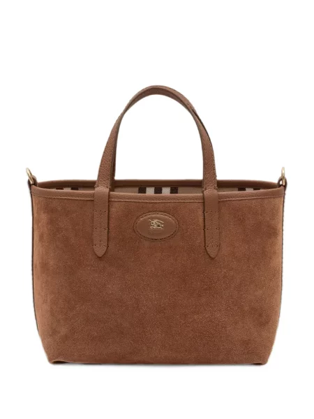 Szarvasbőr megfordítható shopper táska Burberry barna