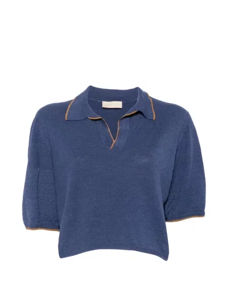 Gulerat tricou polo Momoni de in albastru
