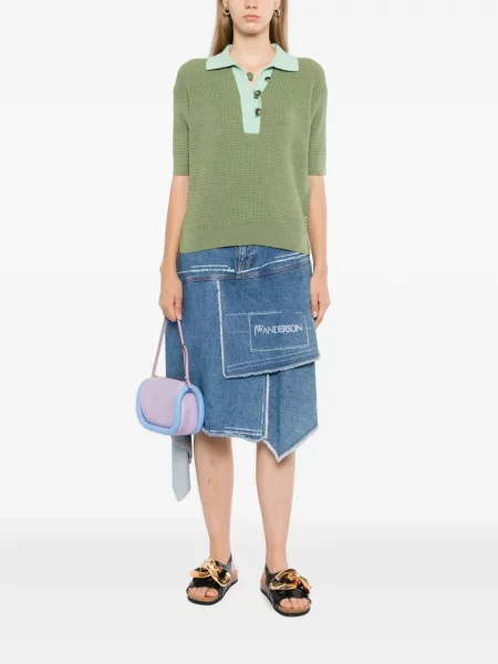 Πλεκτό polo Jw Anderson πράσινο